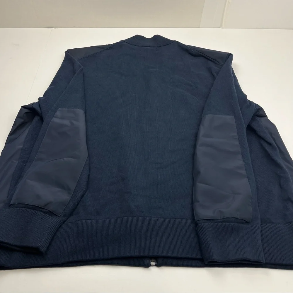 Polo Ralph Lauren Cotton Hybrid Full Zip Sweater Navy Blue Bomber Jacket 3XB NEW